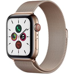 Apple Watch (Series 5) 2019 GPS + Cellular 44 mm - Acero inoxidable Oro - Milanesa Oro