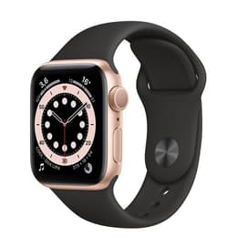 Apple Watch (Series 5) 2019 GPS + Cellular 44 mm - Acero inoxidable Oro - Correa deportiva Negro