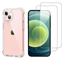 Funda iPhone 13 y 2 protectores de pantalla - TPU - Transparente