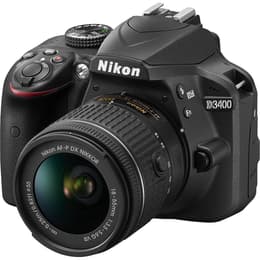 Réflex D3400 - Negro + Nikon AF-P DX Nikkor 18-55mm f/3.5-5.6 G VR f/3.5-5.6