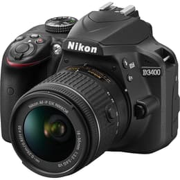 Réflex Nikon D3400 - Negro + Objetivos Nikon AF-P DX Nikkor 18-55mm F3.5-5.6G VR
