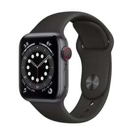 Apple Watch (Series 6) 2020 GPS + Cellular 40 mm - Aluminio Gris espacial - Correa deportiva Negro