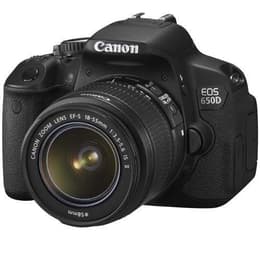 Réflex Canon EOS 650D - Negro + Objetivos Canon EF-S 18-55mm f/3.5-5.6 IS II
