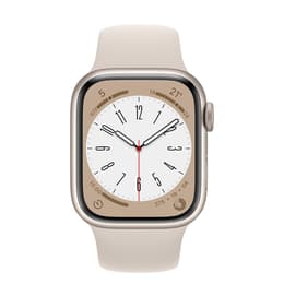 Apple Watch (Series 8) 2022 GPS 41 mm - Aluminio Blanco estrella - Correa deportiva Blanco estrella