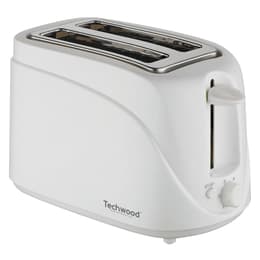 Tostador Grille Pain 2 avec Fentes, Techwood TGP-202 - Coloris Blanc ranuras - Blanco