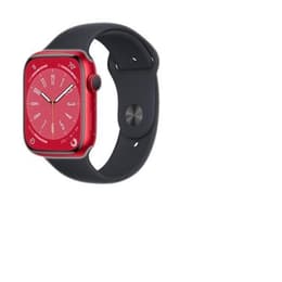 Apple Watch (Series 8) 2022 GPS + Cellular 45 mm - Aluminio Rojo - Correa deportiva Negro