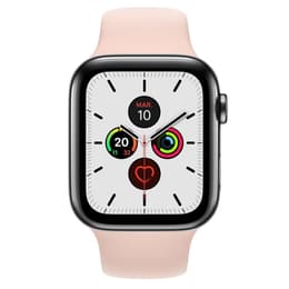 Apple Watch (Series 4) 2018 GPS + Cellular 44 mm - Acero inoxidable Gris espacial - Deportiva Rosa
