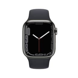 Apple Watch (Series 7) 2021 GPS + Cellular 41 mm - Acero inoxidable Negro - Correa deportiva Negro