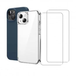 Funda iPhone 14 y 2 protectores de pantalla - TPU - Transparente