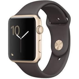 Apple Watch (Series 2) 2015 GPS + Cellular 42 mm - Aluminio Oro - Deportiva Marrón cacao