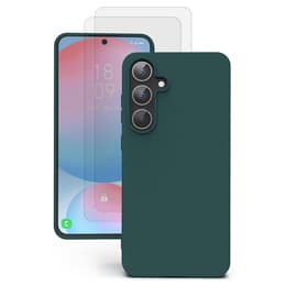 Funda Galaxy S24 FE y 2 protectores de pantalla - Silicona - Verde