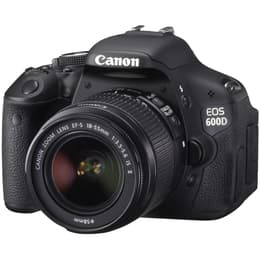 Réflex - Canon EOS 600D Negro + Objetivo Canon EF-S 18-55mm f/3.5-5.6 III