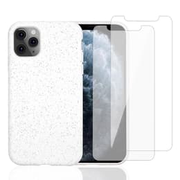 Funda iPhone 11 Pro y 2 protectores de pantalla - Material natural - Blanco
