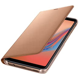 Funda Galaxy A7 (2018) y pantalla protectora - Piel - Marrón