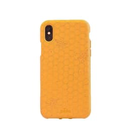 Funda iPhone XS - Material natural - Amarillo