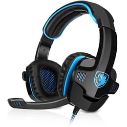 Cascos gaming con cable micrófono Sades SA-901 - Negro/Azul