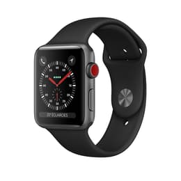 Apple Watch (Series 3) 2017 GPS + Cellular 42 mm - Aluminio Gris espacial - Correa deportiva Negro