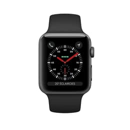 Apple Watch (Series 3) 2017 GPS + Cellular 42 mm - Aluminio Gris espacial - Correa deportiva Negro