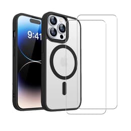 Funda iPhone 14 Pro y 2 protectores de pantalla - TPU - Transparente