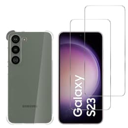 Funda Galaxy S23 y 2 protectores de pantalla - TPU - Transparente