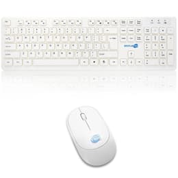 Simpletek Teclado QWERTY Inglés Wireless M&K INGLESE US Kit Mouse and Keyboard