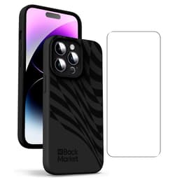 Back Market Funda iPhone 14 Pro y pantalla protectora - 100% biodegradable - Ola negra