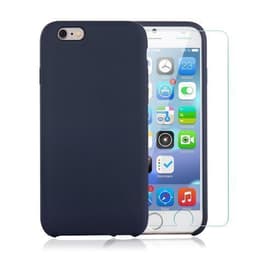 Funda iPhone 6 Plus/6S Plus y 2 protectores de pantalla - Silicona - Negro