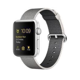 Apple Watch (Series 2) 2017 GPS 42 mm - Aluminio Plata - Nailon trenzado Gris