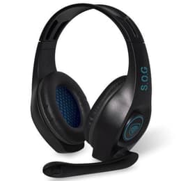 Cascos reducción de ruido gaming con cable micrófono S.O.G Elite H5 - Negro/Azul