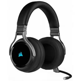 Cascos reducción de ruido gaming con cable + inalámbrico micrófono Corsair Virtuoso RGB - Negro