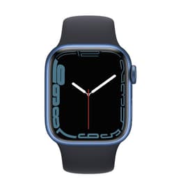 Apple Watch Series 7 (2021) GPS + Cellular 41 mm - Aluminio Azul - Correa deportiva Negro
