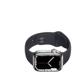 Apple Watch (Series 6) 2020 GPS + Cellular 44 mm - Acero inoxidable Plata - Correa deportiva Negro