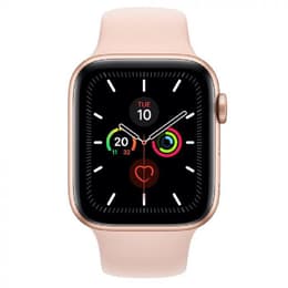 Apple Watch (Series 5) 2019 GPS + Cellular 44 mm - Acero inoxidable Oro - Correa deportiva Rosa arena
