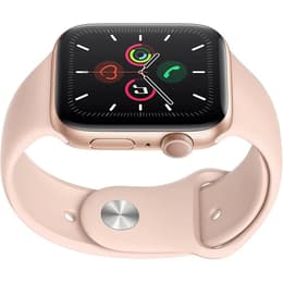 Apple Watch (Series 5) 2019 GPS + Cellular 44 mm - Acero inoxidable Oro - Correa deportiva Rosa arena