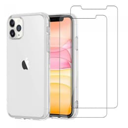 Funda iPhone 11 Pro y 2 protectores de pantalla - TPU - Transparente