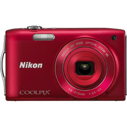 Cámara compacta Nikon Coolpix S3300 - Rojo