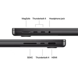 MacBook Pro 14" (2025) - M5 de Apple con CPU de 10 núcleos y GPU de 10 núcleos - 16GB RAM - SSD 1000GB - Pantalla estándar - QWERTZ - Alemán