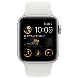 Apple Watch (Series SE) 2022 GPS 40 mm - Aluminio Plata - Correa deportiva Blanco