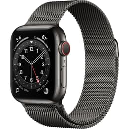 Apple Watch Series 6 (2020) GPS + Cellular 44 mm - Acero inoxidable Grafito - Pulsera Milanese Loop Negro