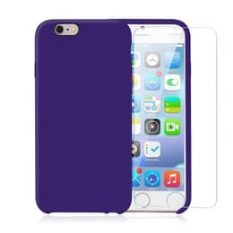Funda iPhone 6 Plus/6S Plus y 2 protectores de pantalla - Silicona - Violeta