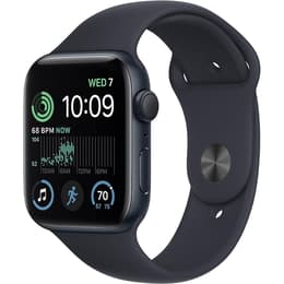 Apple Watch (Series SE) 2022 GPS 44 mm - Aluminio Medianoche - Correa deportiva Negro