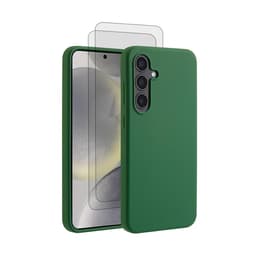 Funda Galaxy S24 y 2 protectores de pantalla - Silicona - Verde