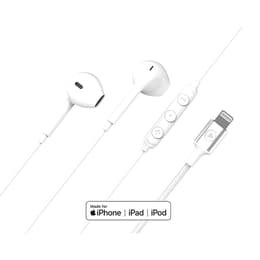 Auriculares Bluetooth Reducción de ruido - Ecouteurs Renforcés Lightning Télécommande/Micro Bouton Blanc + Garantie à vie Force Play