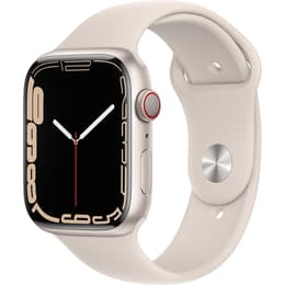 Apple Watch (Series 7) 2021 GPS + Cellular 45 mm - Aluminio Blanco estrella - Correa deportiva Blanco estrella
