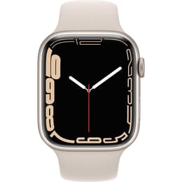 Apple Watch (Series 7) 2021 GPS + Cellular 45 mm - Aluminio Blanco estrella - Correa deportiva Blanco estrella