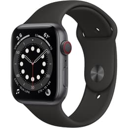 Apple Watch (Series 6) 2020 GPS + Cellular 44 mm - Aluminio Gris espacial - Deportiva Negro