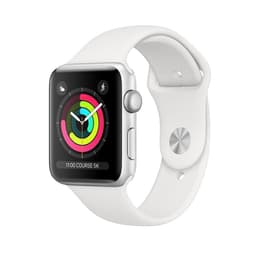 Apple Watch (Series 3) 2017 GPS + Cellular 38 mm - Aluminio Plata - Correa deportiva Blanco