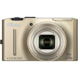 Compacta - Nikon Coolpix S8100 - Oro + Nikon Nikkor 10X Wide Optical Zoom ED VR 30-300mm f/3.5-5.6