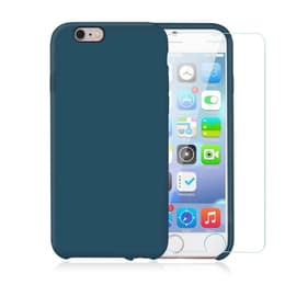 Funda iPhone 6 Plus/6S Plus y 2 protectores de pantalla - Silicona - Verde azulado