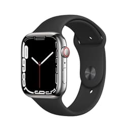 Apple Watch (Series 7) 2021 GPS + Cellular 45 mm - Titanio Plata - Correa deportiva Negro